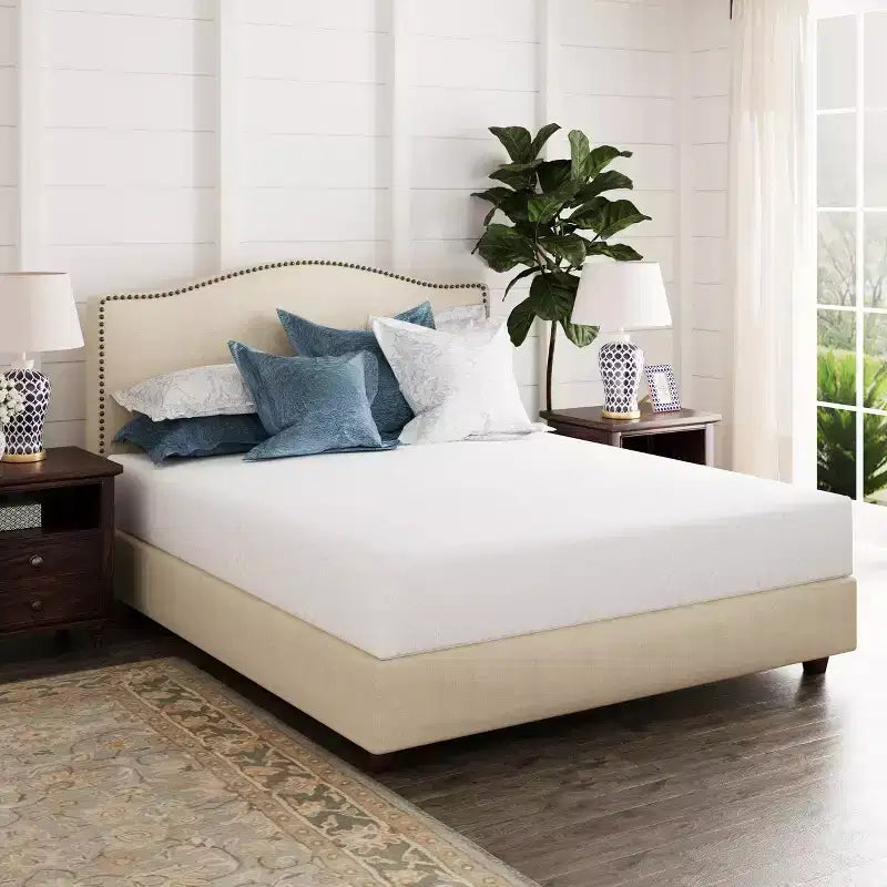 Materasso in gel espanso bianco a media fermezza – una piazza, una piazza e mezza, matrimoniale, king size, 1 persona