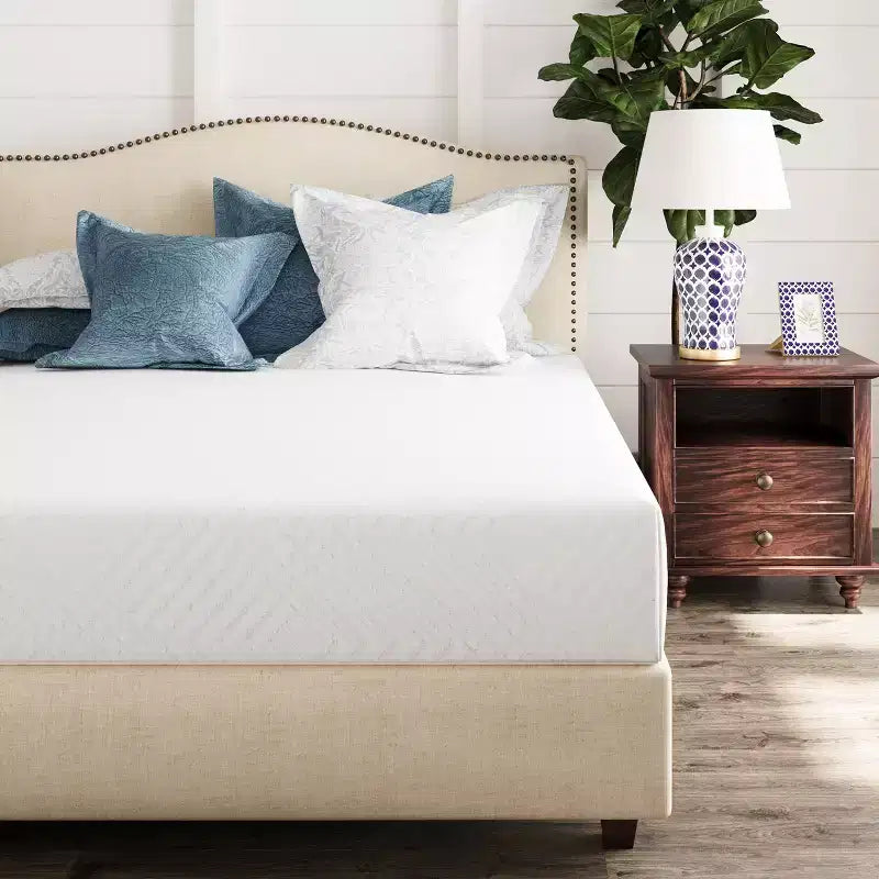 Materasso in gel espanso bianco a media fermezza – una piazza, una piazza e mezza, matrimoniale, king size, 1 persona