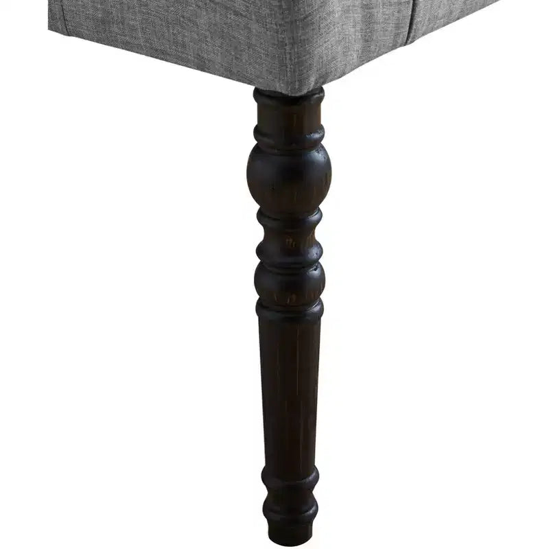 Panca pouf trapuntata con bottoni, imbottita, 1 posto, blu / grigio / viola / marrone chiaro