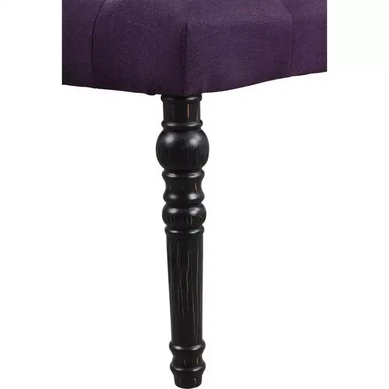 Panca pouf trapuntata con bottoni, imbottita, 1 posto, blu / grigio / viola / marrone chiaro