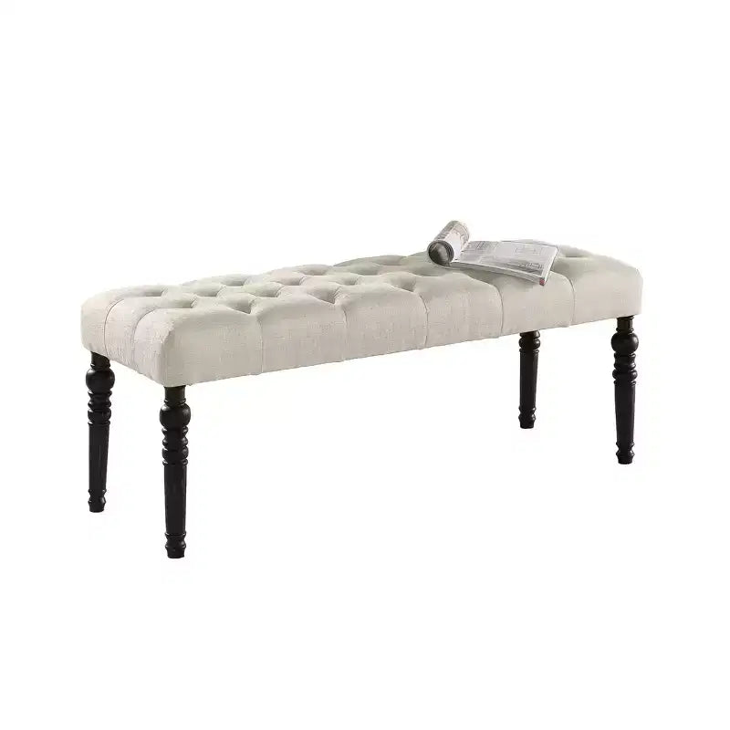 Panca pouf trapuntata con bottoni, imbottita, 1 posto, blu / grigio / viola / marrone chiaro