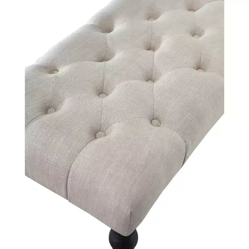 Panca pouf trapuntata con bottoni, imbottita, 1 posto, blu / grigio / viola / marrone chiaro