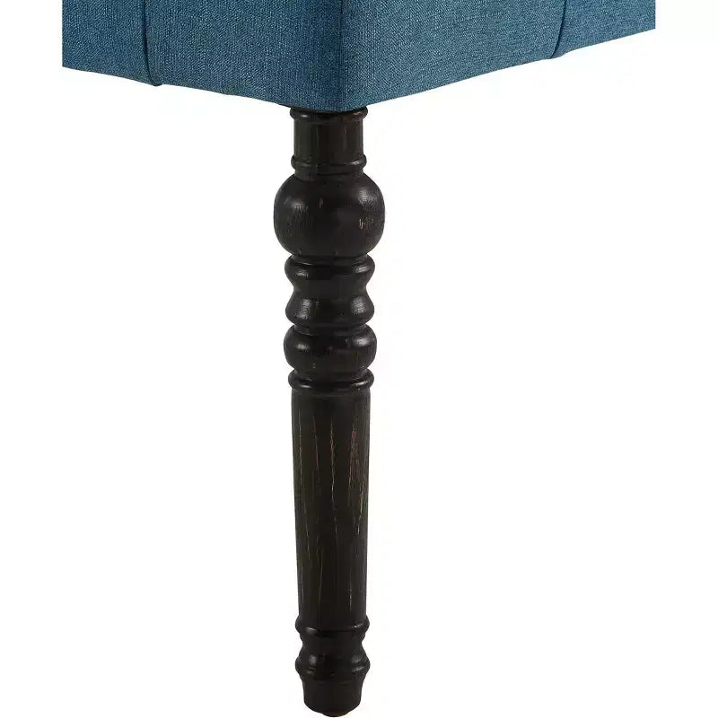 Panca pouf trapuntata con bottoni, imbottita, 1 posto, blu / grigio / viola / marrone chiaro