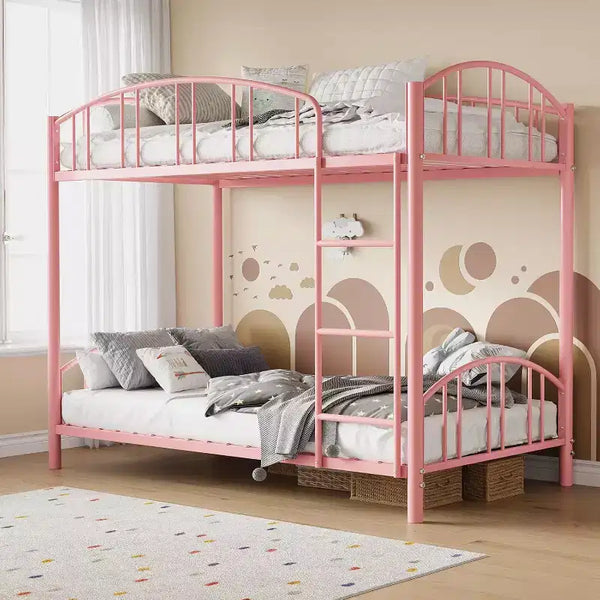Letto a castello in metallo rosa per 2 bambini