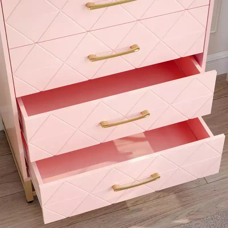 Cassettiera in legno a 3 cassetti – Nera / Rosa / Bianca, Singola