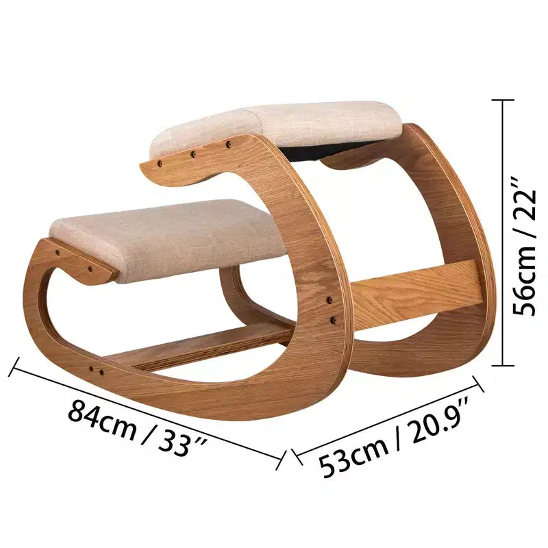 Sedia ergonomica inginocchiata marrone, utente singolo