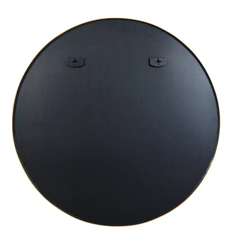 Specchio da parete rotondo nero/oro/argento, cornice in alluminio, 42" – Singolo
