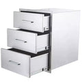 Cassetto da esterno in acciaio inox argentato a filo, 1-3 cassetti