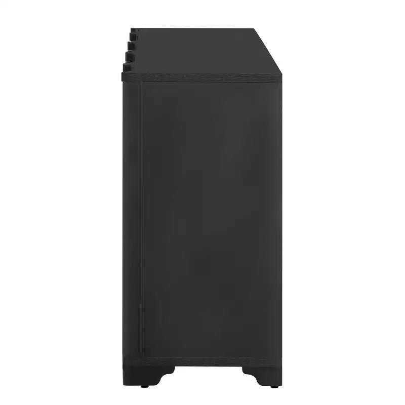 Mobile credenza con 4 ante lineari, nei colori Beige / Nero / Blu Navy / Bianco, per 1 persona