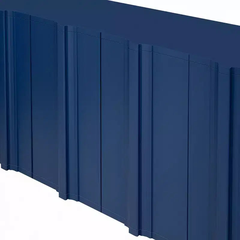 Mobile credenza con 4 ante lineari, nei colori Beige / Nero / Blu Navy / Bianco, per 1 persona