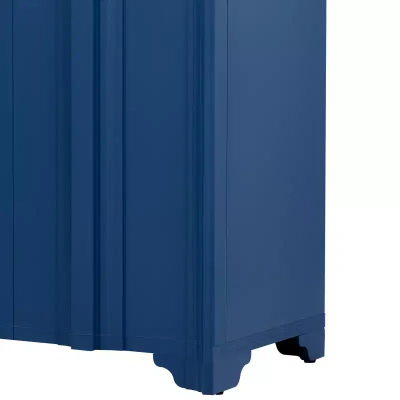 Mobile credenza con 4 ante lineari, nei colori Beige / Nero / Blu Navy / Bianco, per 1 persona