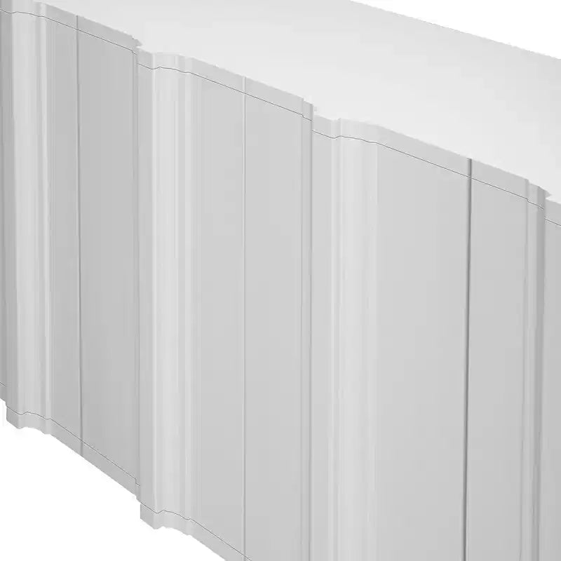 Mobile credenza con 4 ante lineari, nei colori Beige / Nero / Blu Navy / Bianco, per 1 persona