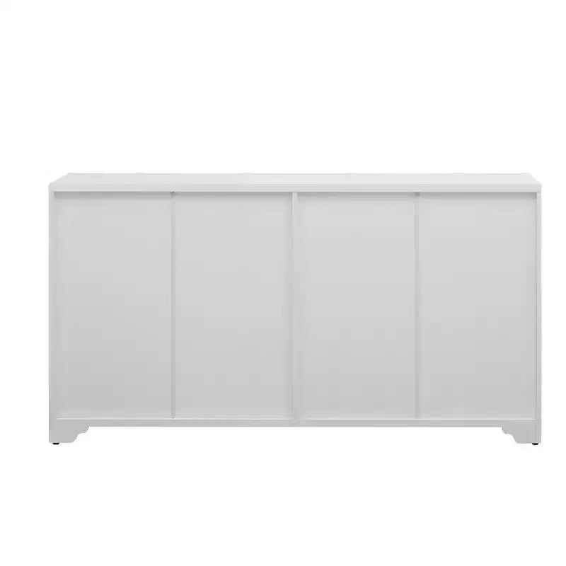 Mobile credenza con 4 ante lineari, nei colori Beige / Nero / Blu Navy / Bianco, per 1 persona