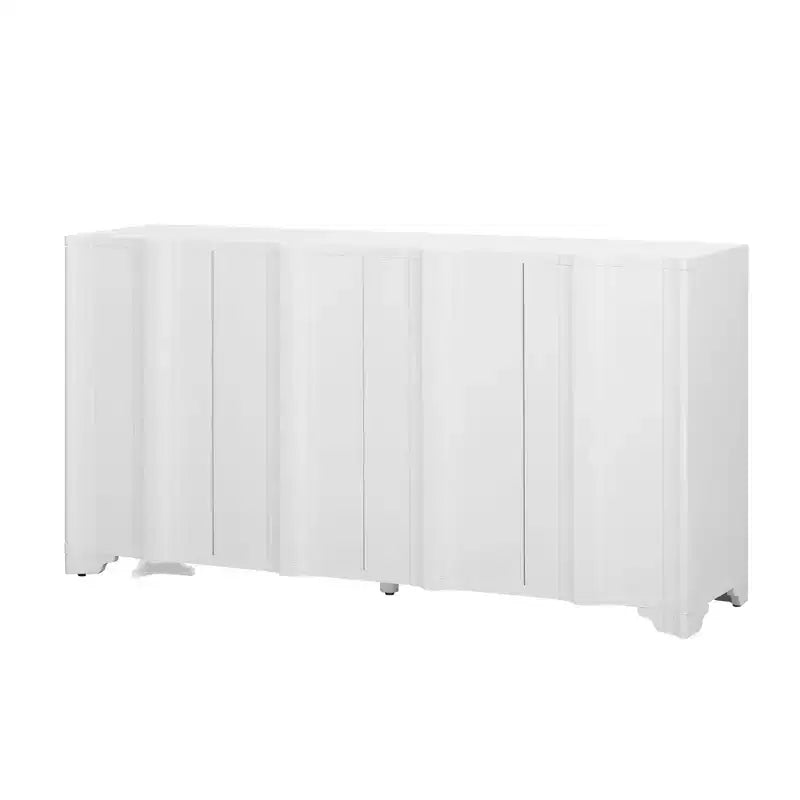 Mobile credenza con 4 ante lineari, nei colori Beige / Nero / Blu Navy / Bianco, per 1 persona