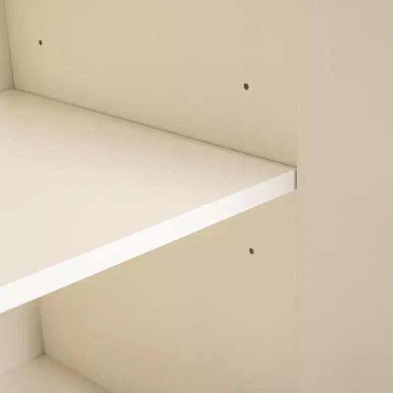 Mobile credenza con 4 ante lineari, nei colori Beige / Nero / Blu Navy / Bianco, per 1 persona