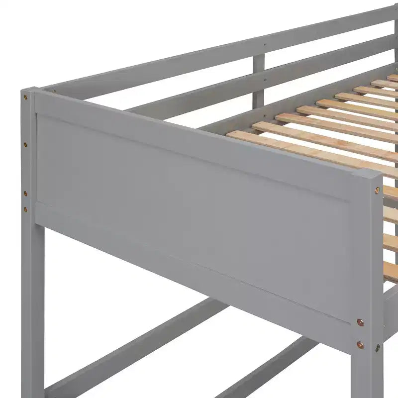 Letto a soppalco singolo Espresso / Grigio / Bianco con scaletta, per 1 persona