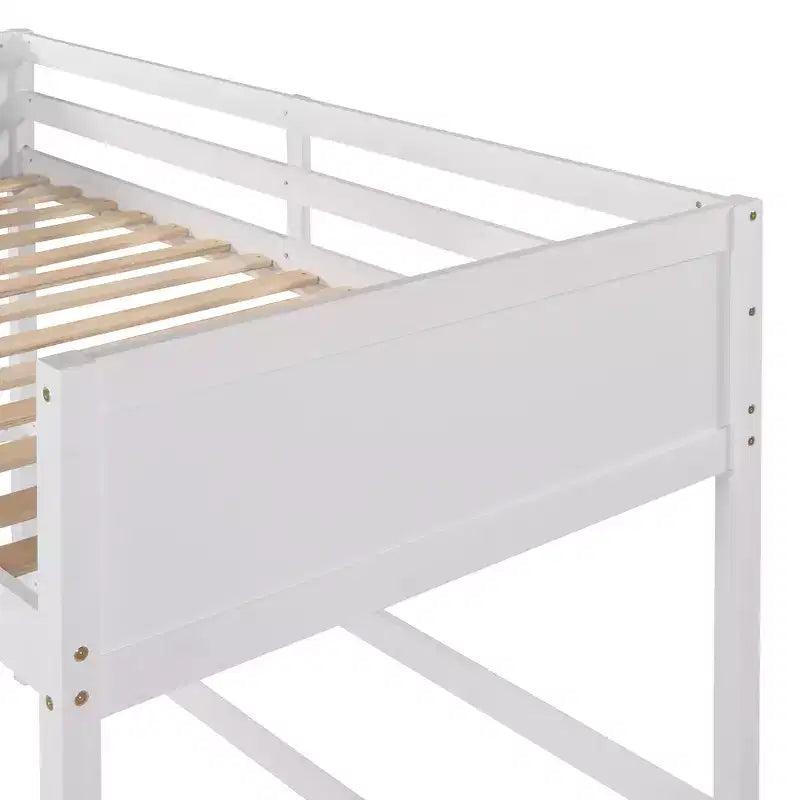 Letto a soppalco singolo Espresso / Grigio / Bianco con scaletta, per 1 persona