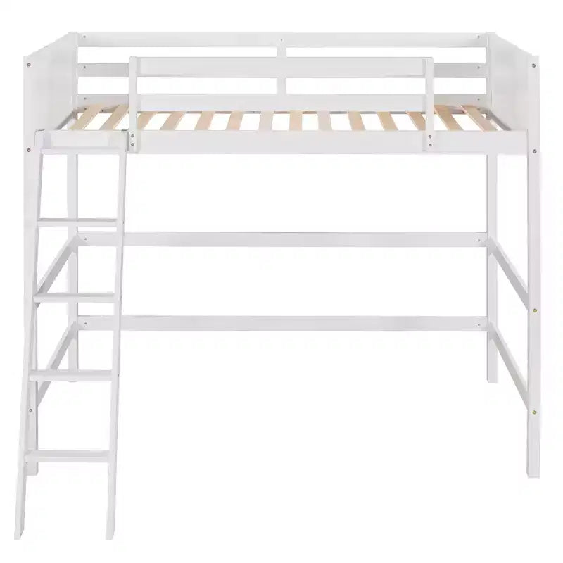Letto a soppalco singolo Espresso / Grigio / Bianco con scaletta, per 1 persona