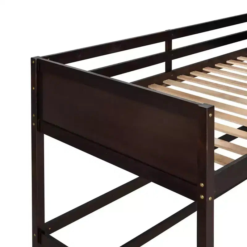 Letto a soppalco singolo Espresso / Grigio / Bianco con scaletta, per 1 persona