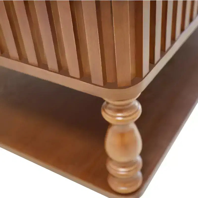 Tavolino da caffè vintage marrone con piano sollevabile, monoposto