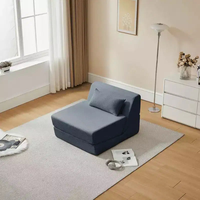 Divano letto convertibile 2 in 1 Beige/Blu/Grigio/Giallo, un posto