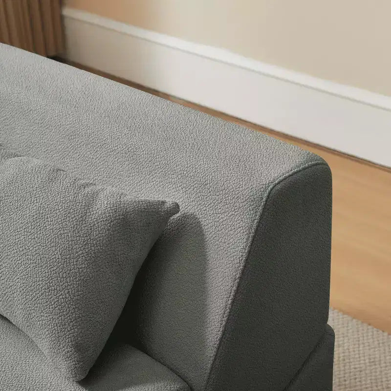 Divano letto convertibile 2 in 1 Beige/Blu/Grigio/Giallo, un posto