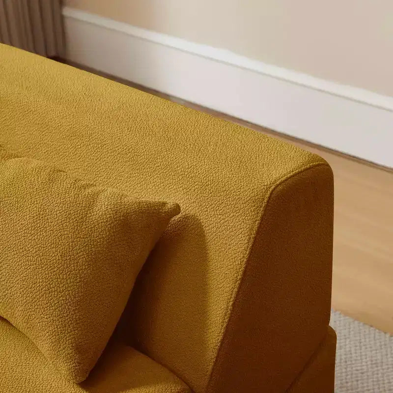 Divano letto convertibile 2 in 1 Beige/Blu/Grigio/Giallo, un posto