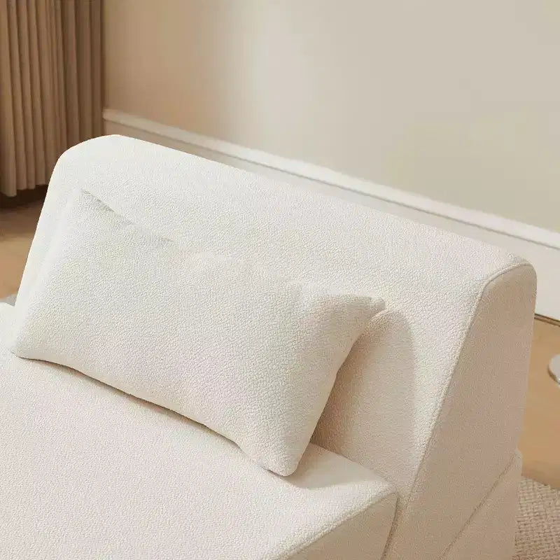 Divano letto convertibile 2 in 1 Beige/Blu/Grigio/Giallo, un posto