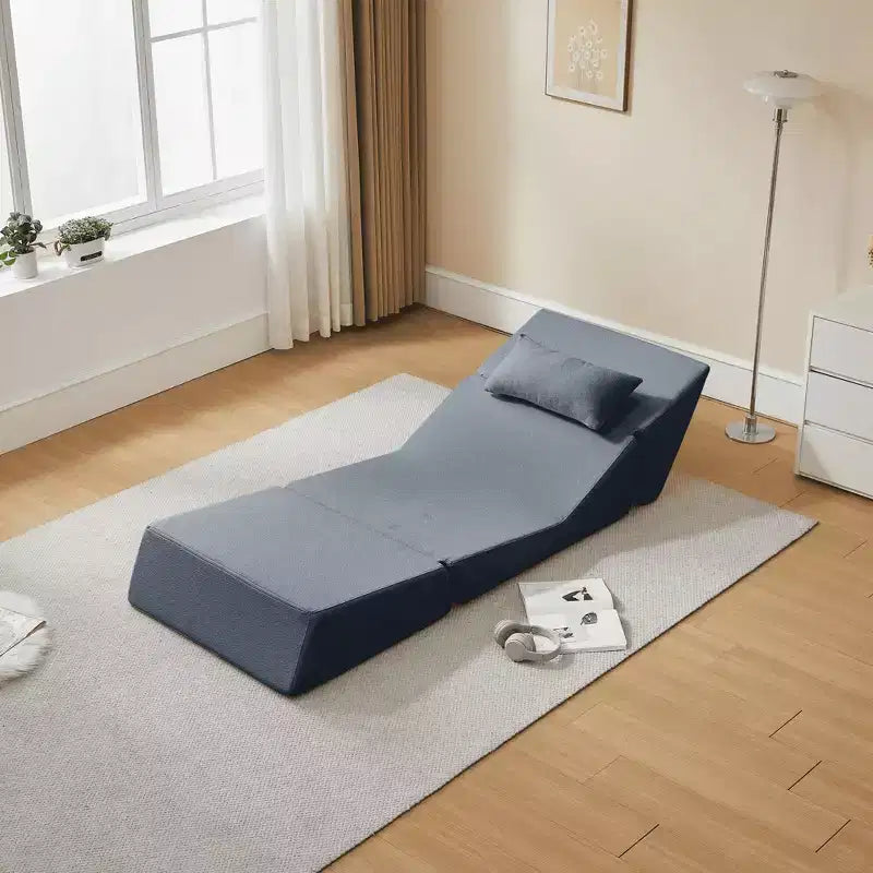 Divano letto convertibile 2 in 1 Beige/Blu/Grigio/Giallo, un posto