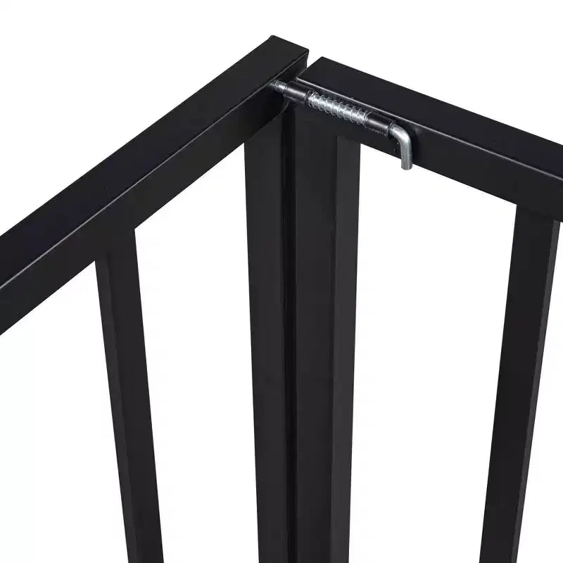 Struttura letto a terra in metallo nero/rosa/bianco con recinzione e porta, singola/matrimoniale/queen size, 1 persona