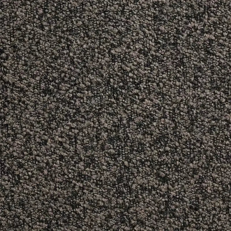 Poltrona girevole a barilotto in bouclé multicolore beige/marrone, posto singolo