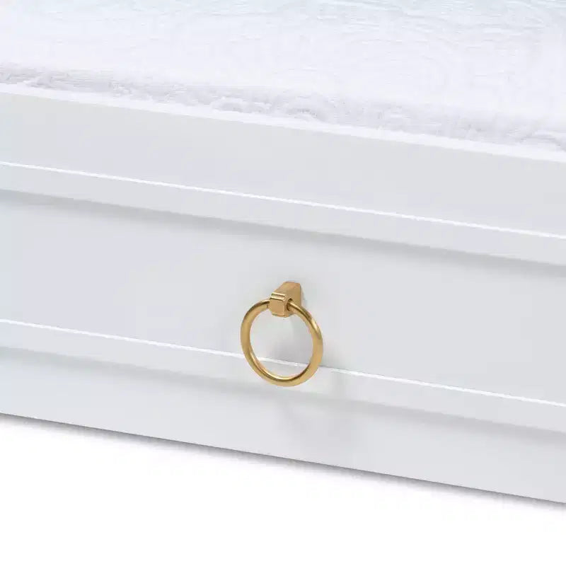 Struttura letto a scomparsa singola in legno bianco, 1 persona