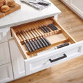 Inserto organizer per cassetto portacoltelli a doppia fila in acero