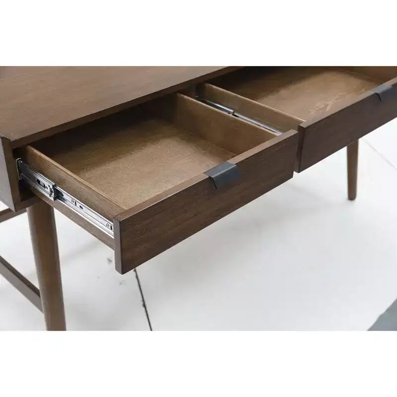 Scrivania da ufficio mid-century marrone, 1 persona, 152 cm