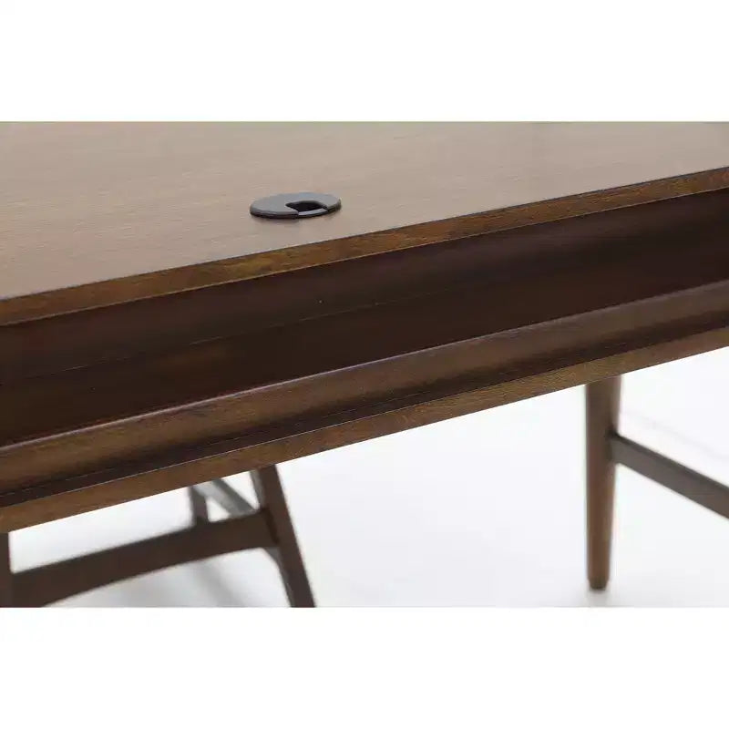 Scrivania da ufficio mid-century marrone, 1 persona, 152 cm