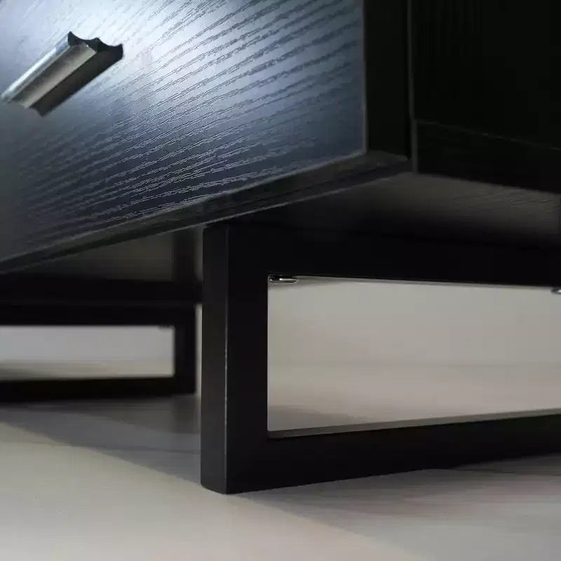 Mobile TV – Ebano / Rovere / Noce / Bianco | Struttura in MDF e gambe in acciaio | Adatto per TV fino a 69" | 1 Unità